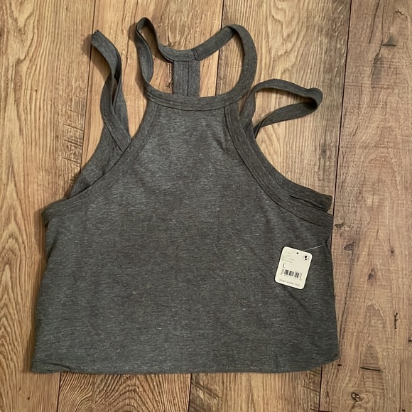 Free People Movement Two Times The Charm Tank size Large. Gray/Black in color. - Picture 5 of 10